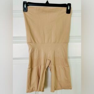 ASSETS by Sara Blakely Beige/Nude High-Waisted Mid-Thigh Shaping Shorts
